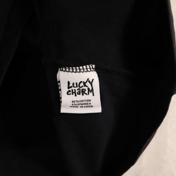 BKYS Lucky Charm Embroidered Bunny Holding Rose Cotton Blend T-Shirt Y2K Small - Picture 5 of 9